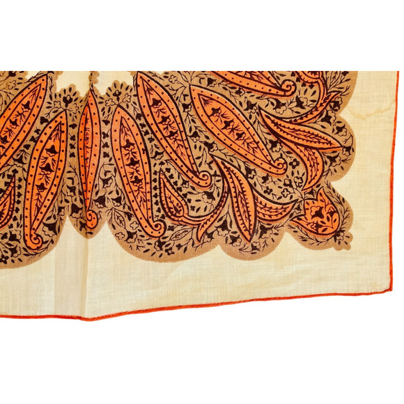 Vintage Tammis Keefe Handkerchief Persian Pickle Paisley Empire Near East READ - Picture 9 of 12